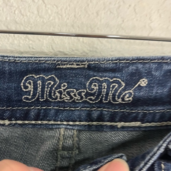 Miss Me Rhinestone embellished pockets boot cut jeans Western Rodeo Casual - Picture 6 of 7